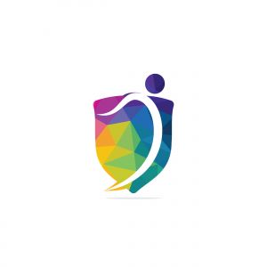 Human character logo sign Health care logo sign. Fun people Healthy Life Logo template vector icon.	