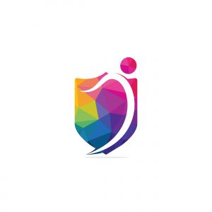Human character logo sign Health care logo sign. Fun people Healthy Life Logo template vector icon.	