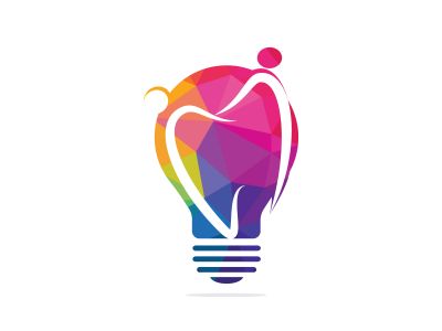 Dental Ideas Abstract Vector Logo Template. Tooth and Light Bulb Concept Label. Stomatology Business or Clinic Emblem.	