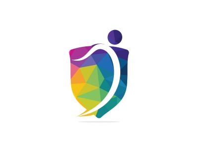 Human character logo sign Health care logo sign. Fun people Healthy Life Logo template vector icon.	