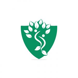 Healthy people vector logo design. People tree eco and bio icon human character icon nature care symbol.