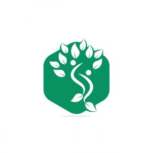 Healthy people vector logo design. People tree eco and bio icon human character icon nature care symbol.