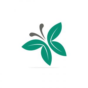 Butterfly vector logo design. Beauty salon vector logo creative illustration