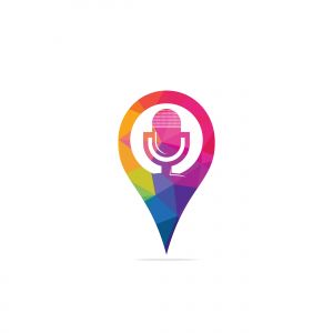 Creative podcast vector logo design. Vector illustration icon with the concept of creative ideas for music	
