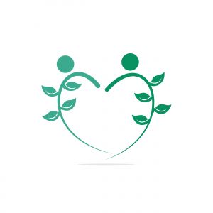 Healthy people vector logo design. People tree eco and bio icon human character icon nature care symbol.