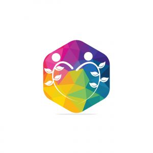 Healthy people vector logo design. People tree eco and bio icon human character icon nature care symbol.