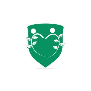 House and human logo design. Eco House Logo design.	