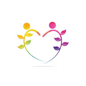 Healthy people vector logo design. People tree eco and bio icon human character icon nature care symbol.