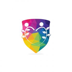 House and human logo design. Eco House Logo design.	