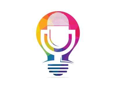 Creative podcast vector logo design. Vector illustration icon with the concept of creative ideas for music	