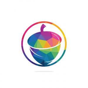 Creative Acorn Concept Logo Design Template. Acorn logo illustration vector template.	