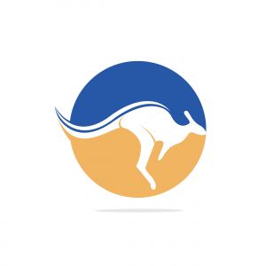 Kangaroo vector logo design. Creative kangaroo nature logo design concept.	