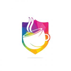Coffee cafe vector logo design. Unique coffee cup icon logo template.	