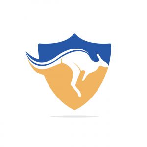 Kangaroo vector logo design. Creative kangaroo nature logo design concept.	