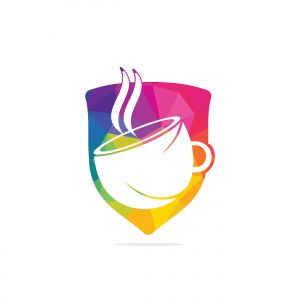 Coffee cafe vector logo design. Unique coffee cup icon logo template.	