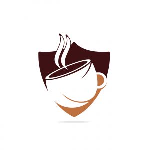 Coffee cafe vector logo design. Unique coffee cup icon logo template.	