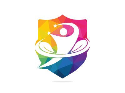 Healthy people logo design.Human life logo icon of abstract people leaves vector.	