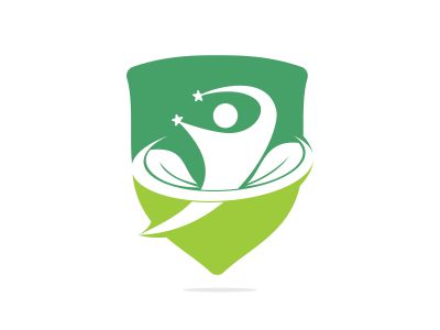 Healthy people logo design.Human life logo icon of abstract people leaves vector.	