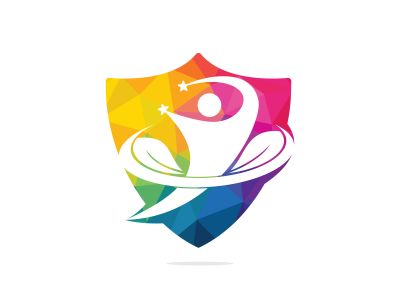 Healthy people logo design.Human life logo icon of abstract people leaves vector.	