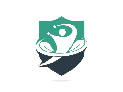 Healthy people logo design.Human life logo icon of abstract people leaves vector.	