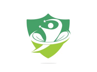 Healthy people logo design.Human life logo icon of abstract people leaves vector.	