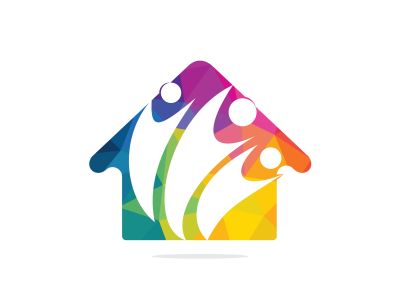 Community home logo. Adoption and community care center.	