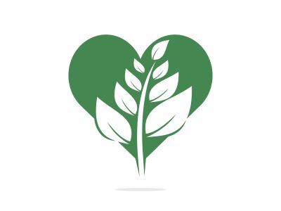 Heart Tree logo design. Love Tree logo design. Ecology Happy life Logotype concept icon.	