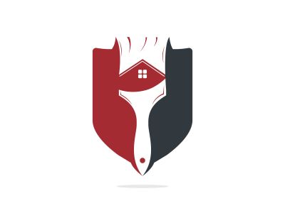 Home restoration vector logo design. Property maintenance and house renovation icon vector. Home paint brush icon.	