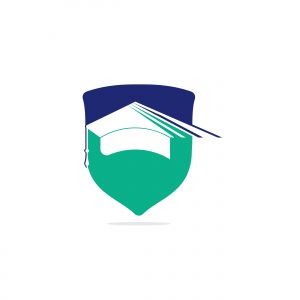 Graduation cap vector logo design. Education logo template. Institutional and educational vector logo design.	