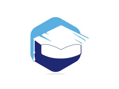 Graduation cap vector logo design. Education logo template. Institutional and educational vector logo design.	
