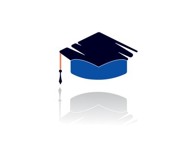 Graduation cap vector logo design. Education logo template. Institutional and educational vector logo design.	