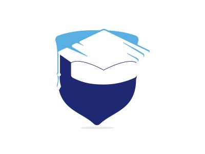 Graduation cap vector logo design. Education logo template. Institutional and educational vector logo design.	