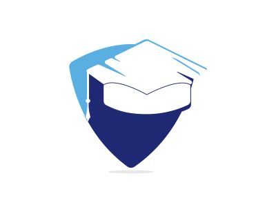 Graduation cap vector logo design. Education logo template. Institutional and educational vector logo design.	