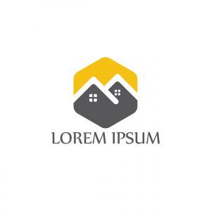 Real estate logo design. Logo symbol or icon for real estates or building construction business.	