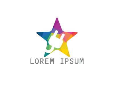 Star Electric plug logo graphic design template vector	