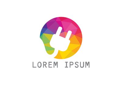 Electric plug logo graphic design template vector	