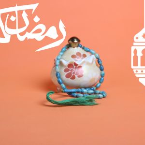 Ramadan Mubarak ,Poster, Flyer, Brochure, Design photography on orange background.