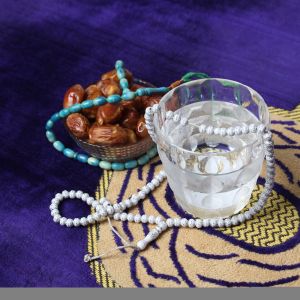 Ramadan Mubarak ,Poster, Flyer, Brochure, Design photography on purple background.