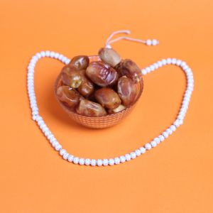 Ramadan Mubarak ,Poster, Flyer, Brochure, Design photography on orange background.