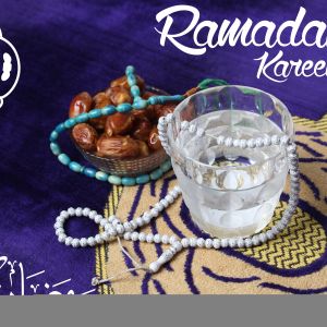 Ramadan Mubarak ,Poster, Flyer, Brochure, Design photography on purple background.