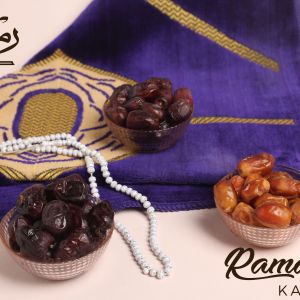 Ramadan Mubarak ,Poster, Flyer, Brochure, Design photography on light pink background.