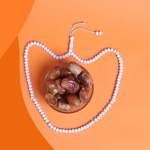 Ramadan Mubarak ,Poster, Flyer, Brochure, Design photography on orange background.