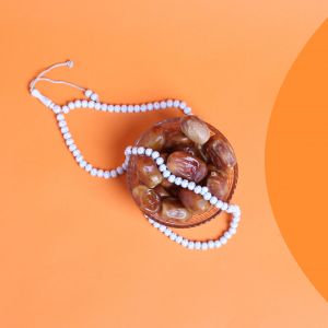 Ramadan Mubarak ,Poster, Flyer, Brochure, Design photography on orange background.