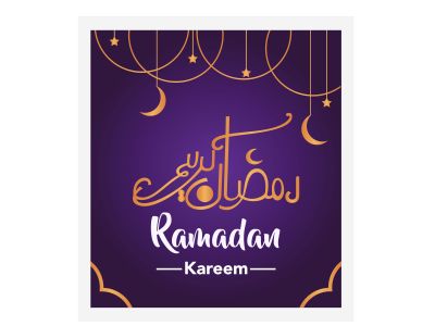Ramadan Mubarak ,Poster, Flyer, Brochure, Design photography on orange background.