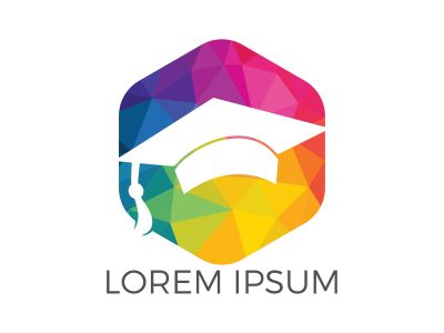 Graduation cap vector sign. Institutional and educational vector logo design.	