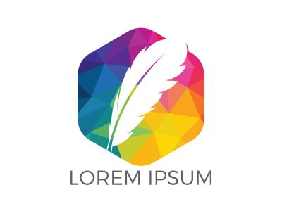 Quill Feather Pen Logo Design. Law Legal Lawyer Copywriter Writer Stationary Logotype concept icon	