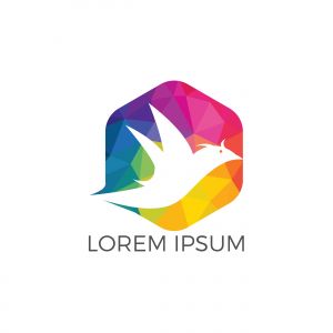 Bird logo design. Animal Bird sign. Peace symbol Vector logo.	