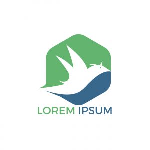 Bird logo design. Animal Bird sign. Peace symbol Vector logo.	