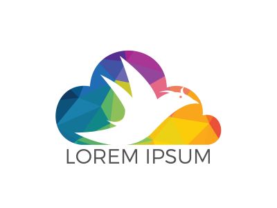 Bird and cloud logo design. Bird and travel logo design template.	