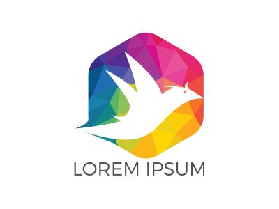 Bird logo design. Animal Bird sign. Peace symbol Vector logo.	